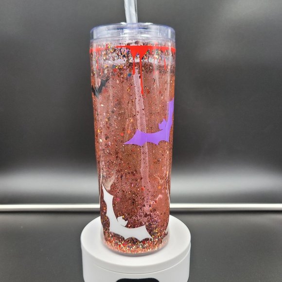 Horror Snow Globe Tumbler 18 Oz Slasher Ghostface Freddy Spooky Cup - Picture 2 of 6